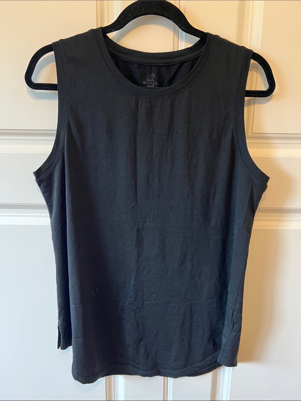 Woolx Bella Tunic Merino Tank, Black, L
